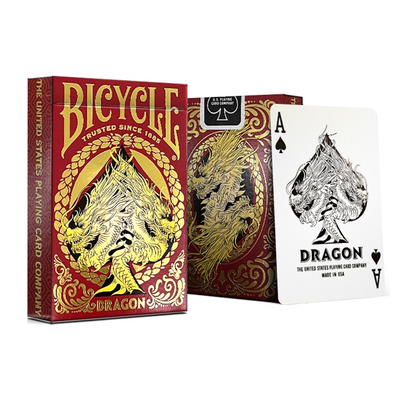 Magic Tricks - Bicycle Dragon Red Playing Cards Deck