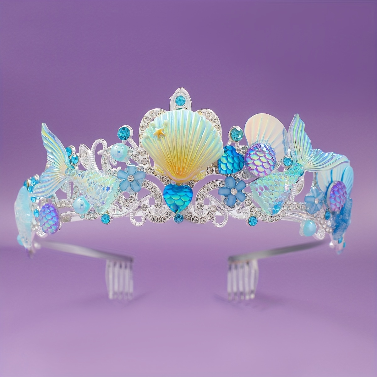 Party Supplies - 2025 New Mermaid Hair Comb Crown