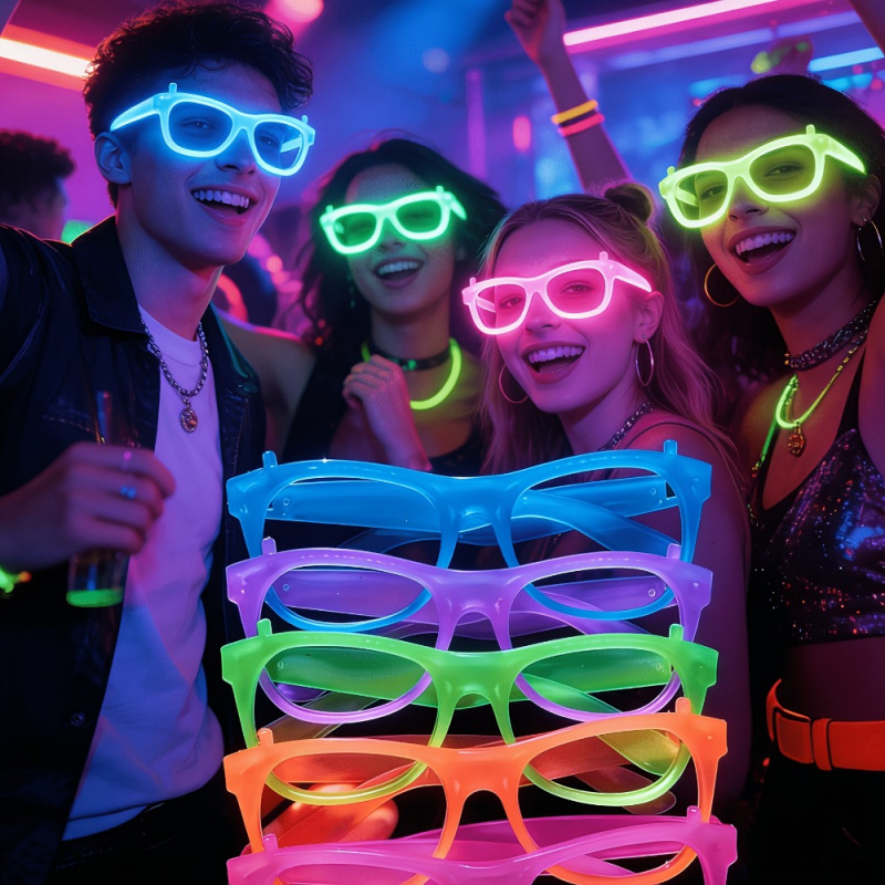2/24pcs Glow-in-the-Dark Neon  - Glow In The Dark Party Glasses 评论和价格