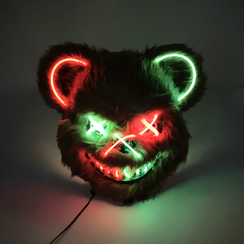 Halloween Light Up Horror Anim - Led Purge Mask Halloween 评论和价格