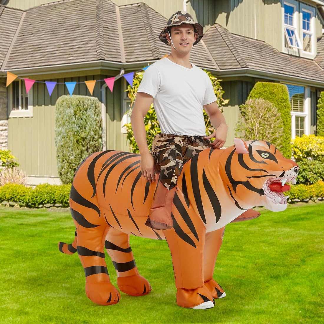 Inflatable Tiger Costume for A - Costumes 评论和价格