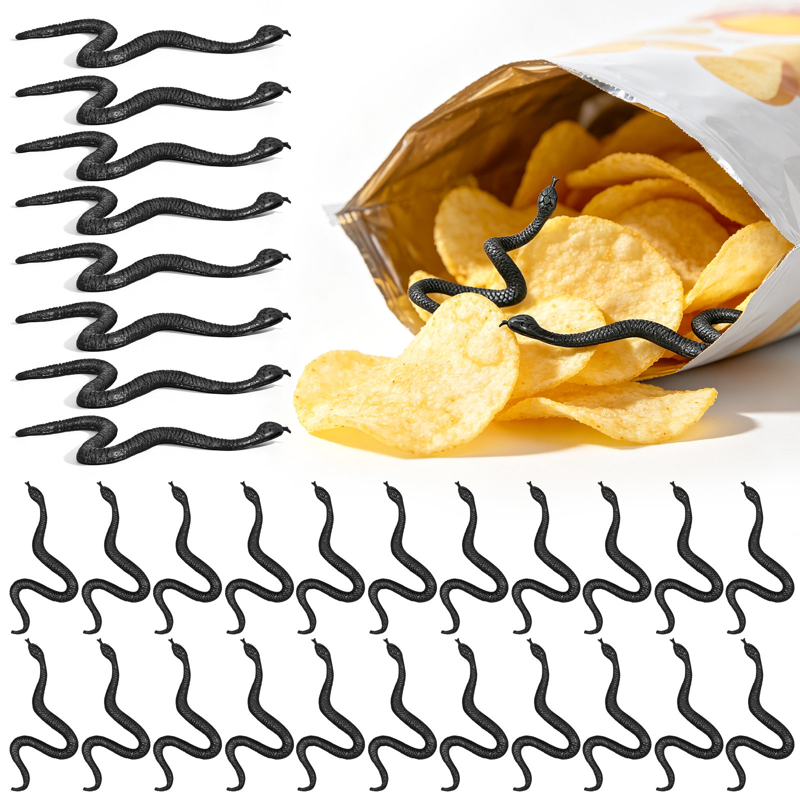 100pcs Realistic Scary Snake P - Prank Toys 评论和价格