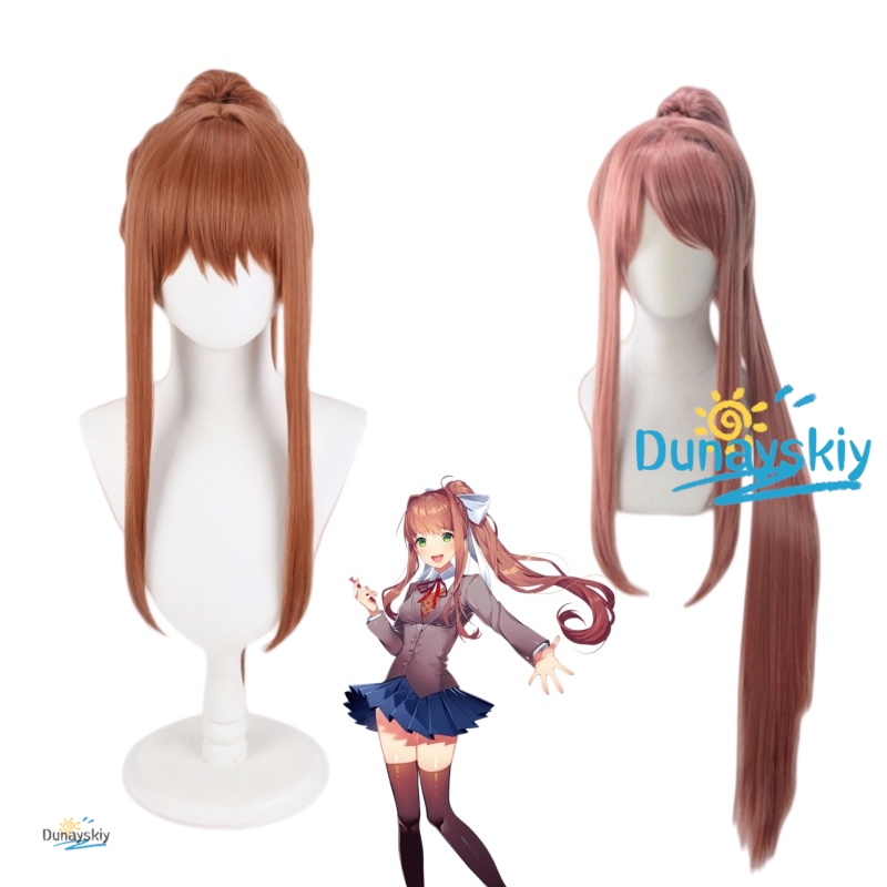 DDLC Monika Character Cosplay  - Anime Cosplay Wig Heat Resistant 评论和价格
